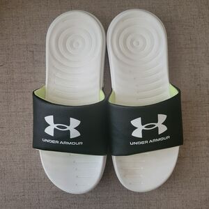 Under Armour Black and White Slides